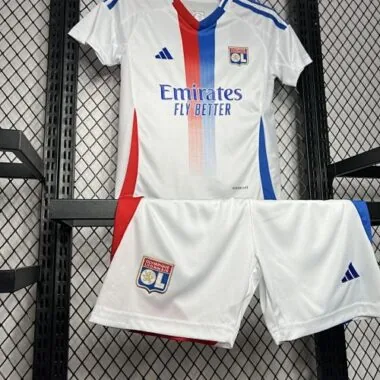 24-25 Lyon Home Kid Kits Youth Apparels Football