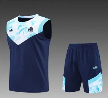 22-23 Marseille vest training suit kit dark blue white
