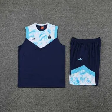 22-23 Marseille vest training suit kit dark blue white