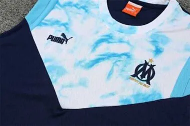 22-23 Marseille vest training suit kit dark blue white