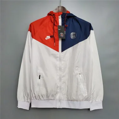 20-21 PSG whiteredblue classic style windbreaker