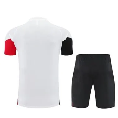 25-26 Ajax White Training Kits Football Tracksuits