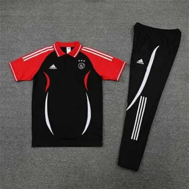 Polo Ajax black red-sleeves