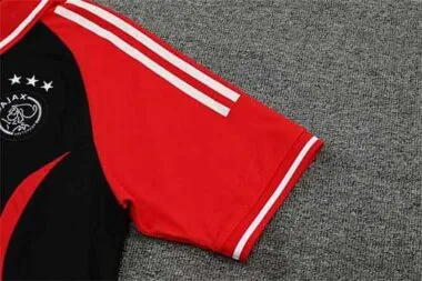 Polo Ajax black red-sleeves