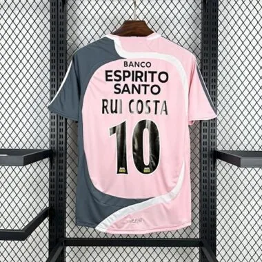 07-08 Benfica Away Retro Kit Sponsor2 Vintage T-Shirt Soccer