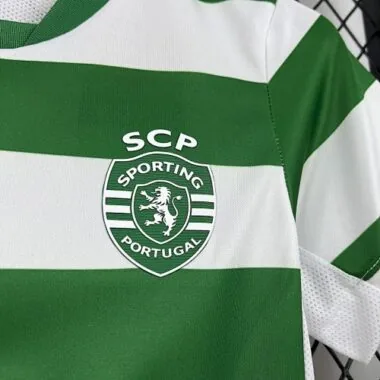 25-26 Sporting CP Home Kid Kits Youth Apparels Soccer