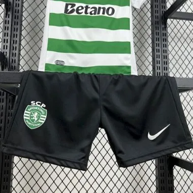 25-26 Sporting CP Home Kid Kits Youth Apparels Soccer