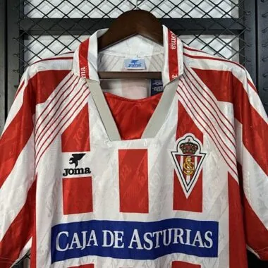 94-95 Sporting Gijon Home Retro Kit Vintage Shirt Soccer