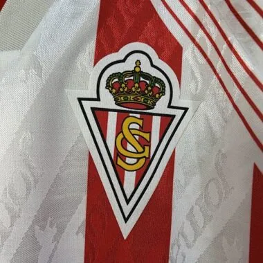 94-95 Sporting Gijon Home Retro Kit Vintage Shirt Soccer