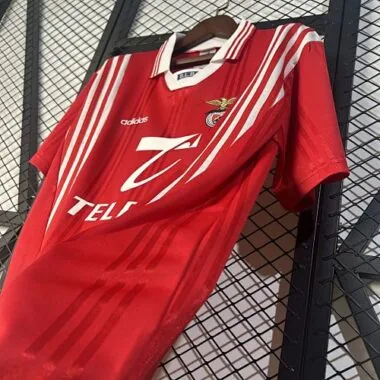 97-98 Benfica Home Retro Kit Vintage Shirt Soccer