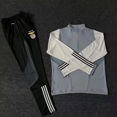 23-24 Benfica Long Sleeve Kits Gray Training Suits Football Jerseys