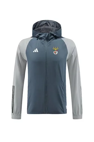 23-24 Benfica Gray Windbreaker Hoodie Football Jerseys Yupoo