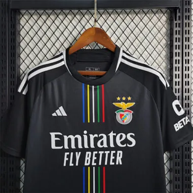 23-24 Benfica Away Kit Black Shirt Football Jerseys