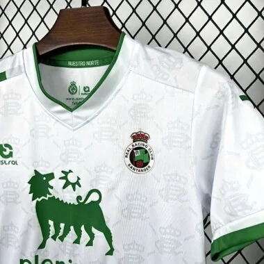 25-26 Racing de Santander Home Kids Kit Soccer T-Shirt