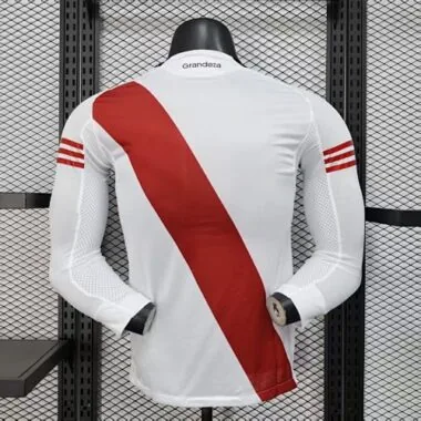 25-26 River Plate Home Long Sleeves Kit Player Version Soccer T-Shirt