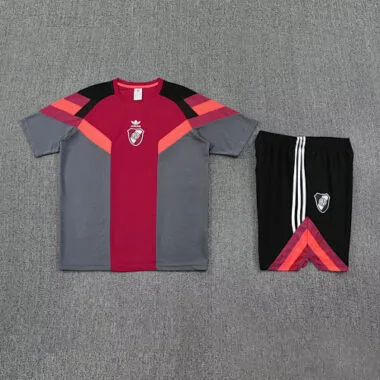 25-26 River Plate Red&amp;Grey Training Kits Football Tracksuits