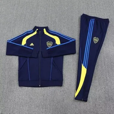 25-26 Boca Juniors Navy Football Tracksuits Long Jacket Suits