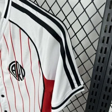 25-26 River Plate Baseball Uniform Kit Soccer T-Shirt