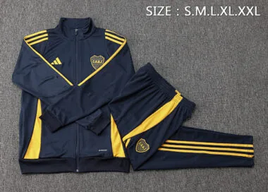 24-25 Boca Navy Football Tracksuit Long Jacket Suits