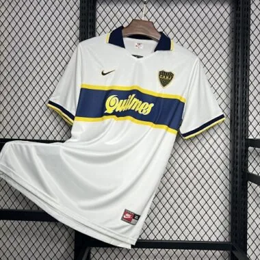 Camisa Vintage do Boca de 96-97, Equipamento Retro de Casa, Desporto