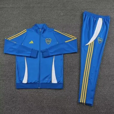 Conjunto de camisola de manga comprida do Boca, de 24-25, azul, ideal para futebol