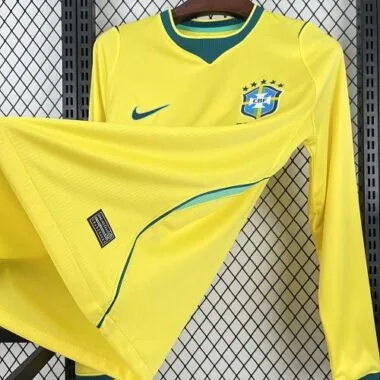 World Cup Jersey 2026 Brazil Home Long Sleeves Kit Soccer T-Shirt