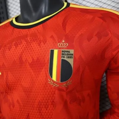 World Cup Jersey 2026 Belgium Home Long Sleeves Kit Player Version Soccer T-Shirt