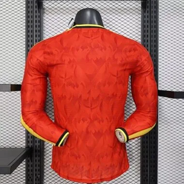 World Cup Jersey 2026 Belgium Home Long Sleeves Kit Player Version Soccer T-Shirt