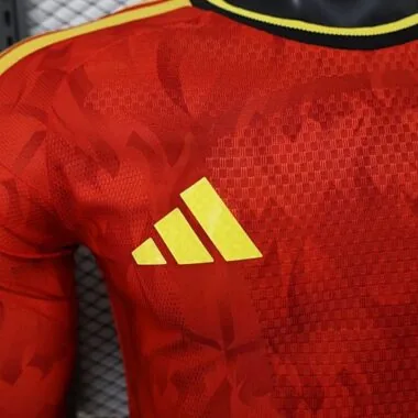 World Cup Jersey 2026 Belgium Home Long Sleeves Kit Player Version Soccer T-Shirt