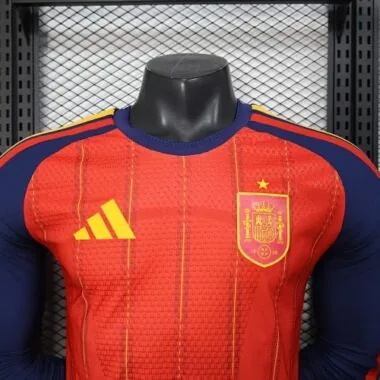 World Cup Jersey 2026 Spain Home Long Sleeves Kit Player Version Soccer T-Shirt