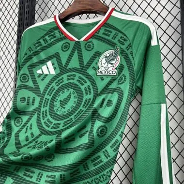 WK-shirt 2026 Mexico Thuiswedstrijd, voetbalshirt met lange mouwen
