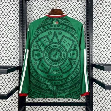WK-shirt 2026 Mexico Thuiswedstrijd, voetbalshirt met lange mouwen