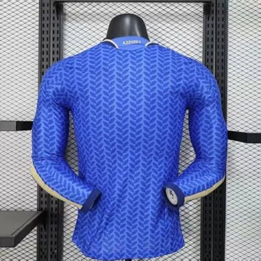 Maglia della Nazionale italiana per i Mondiali 2026 - Divisa da casa a maniche lunghe - Versione giocatore - Maglietta da calcio