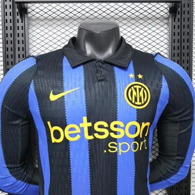 26-27 Inter Milan Home Long Sleeves Kit Player Version Soccer T-Shirt