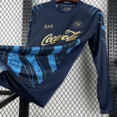 26-27 Napoli Pre-Match Long Sleeves Kit Soccer T-Shirt