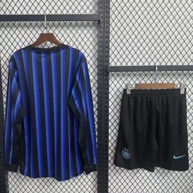 25-26 Inter Milan Home Long sleeves Kit Soccer T-Shirt