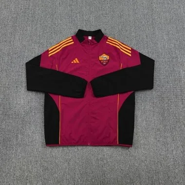 25-26 Gabardina roja romana Camiseta de fútbol