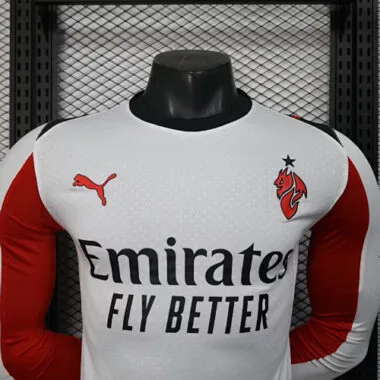 25-26 AC Milan Away Long Sleeves Kit Player Version Soccer T-Shirt