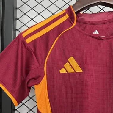 25-26 Roma Home Kids Kit Soccer T-Shirt
