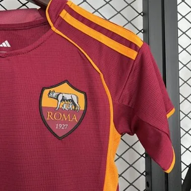 25-26 Roma Home Kids Kit Soccer T-Shirt