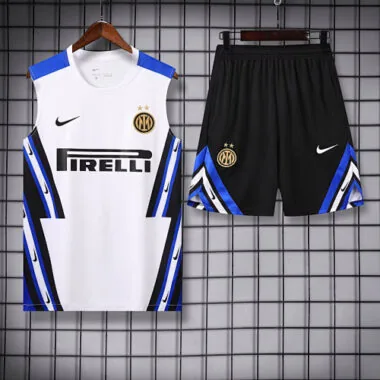 25-26 Inter Milan Retro White Training Kits Football Vest Suits