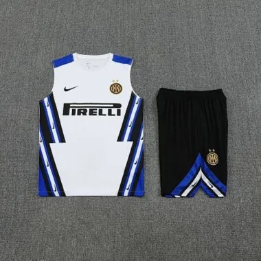 25-26 Inter Milan Retro White Training Kits Football Vest Suits