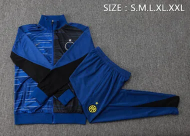 24-25 Inter Milan Black&amp;Blue Football Tracksuit Long Jacket Suits