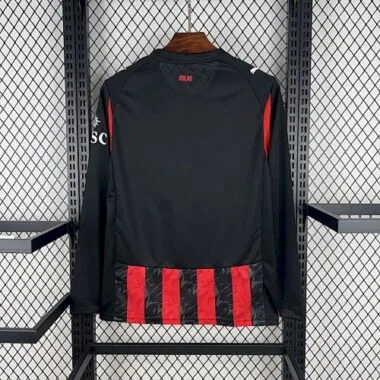 25-26 AC Milan Home Long Sleeves Kit Soccer