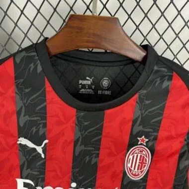 25-26 AC Milan Home Long Sleeves Kit Soccer