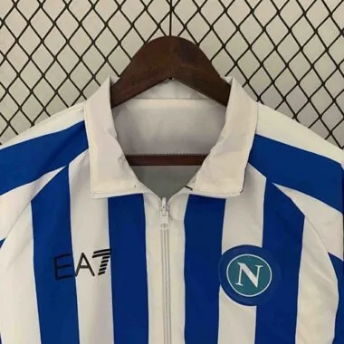 23-24 Napoli Reversible Windbreaker White&Blue Double-Sides Jacket Soccer Jerseys For Sale