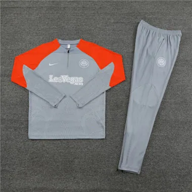 23-24 Inter Milan Long Sleeve Kits Grey Zipper Training Suits Jersey Supplier Yupoo