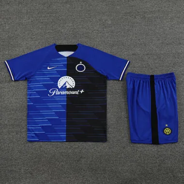 23-24 Inter Milan Short Sleeve Kits Blue&Black Training Suits Cheap Jerseys Yupoo