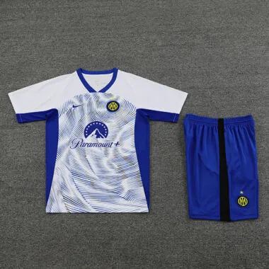 23-24 Inter Milan Short Sleeve Kits White&Blue Training Suits Cheap Jerseys Yupoo