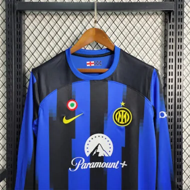 23-24 Inter Milan Home Long Sleeve Size S-4XL Soccer Jerseys